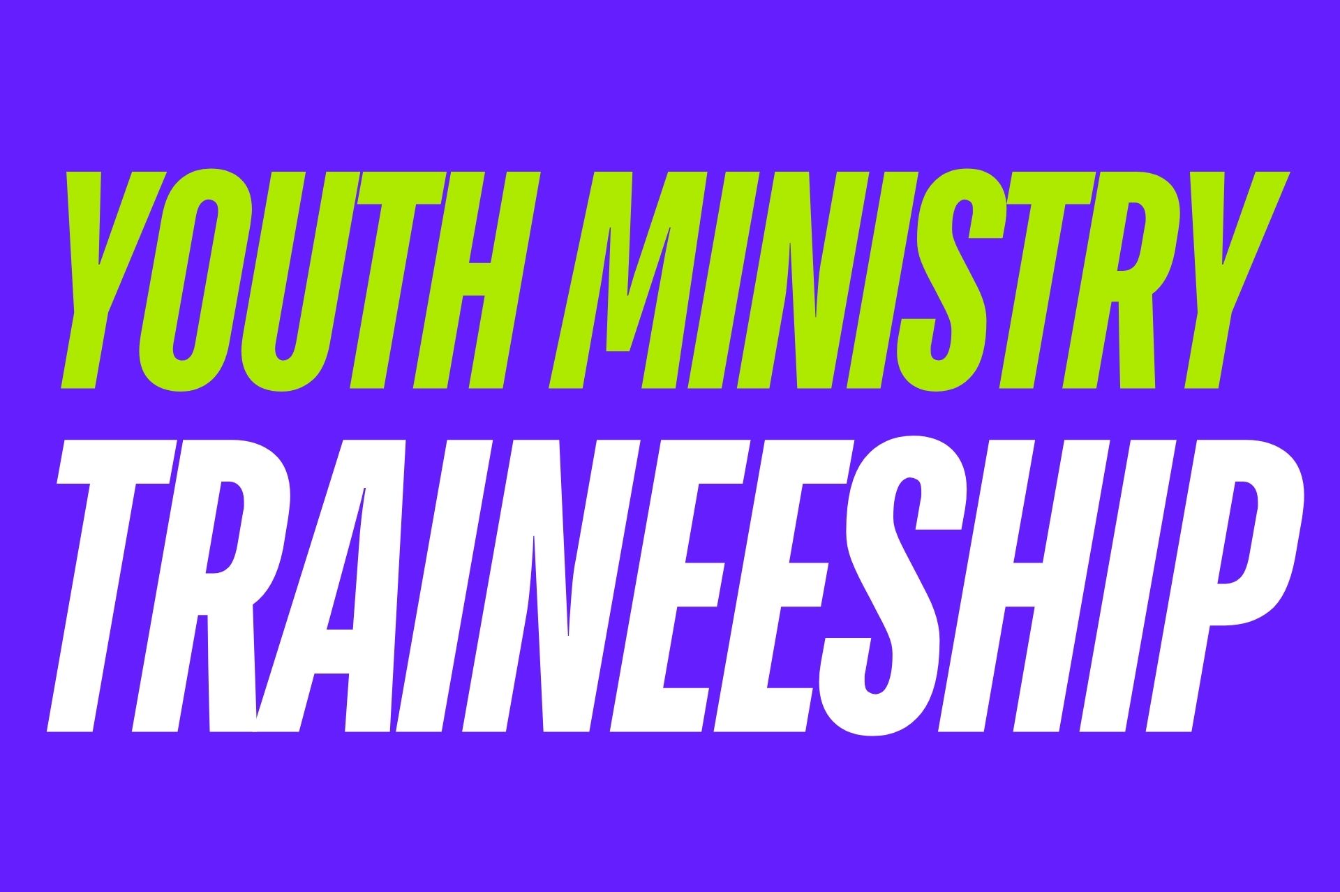 Youth Ministry Traineeship